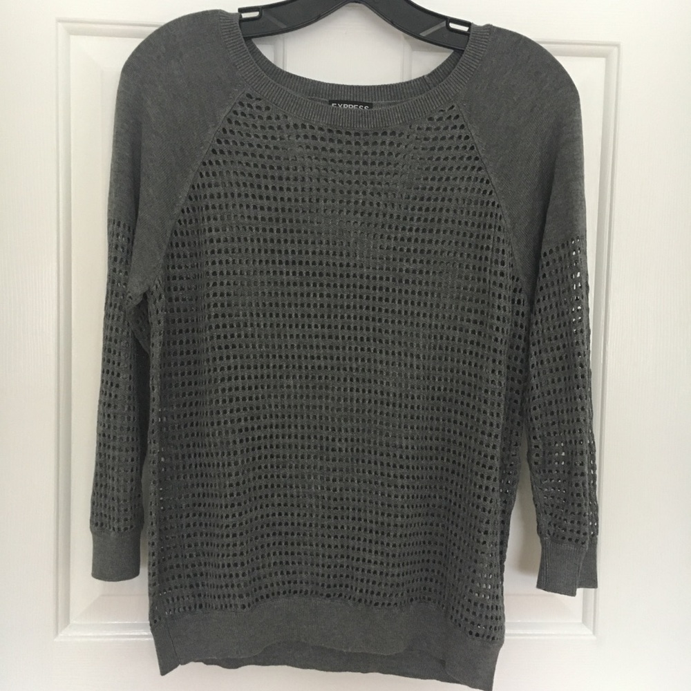 Express grey long sleeve sweater
